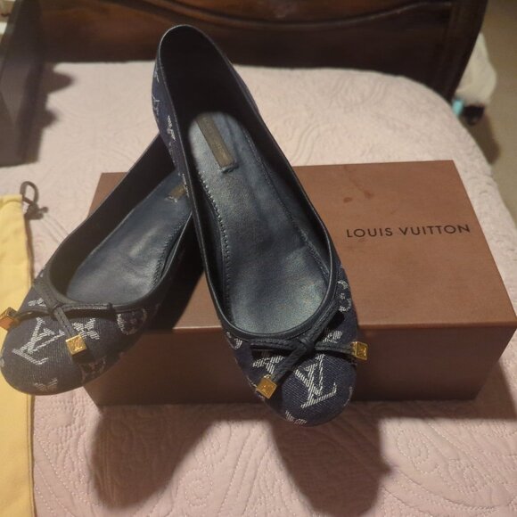 Louis Vuitton Denim LV Monogram Ballet Flats - Picture 2 of 8